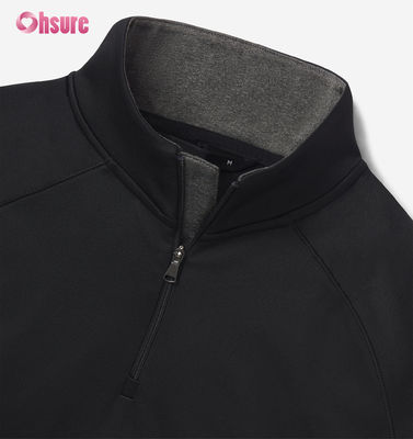 고품질 맞춤 자수 오버사이즈 남성용 크루넥 스웨트셔츠 2XL 100% 면 프렌치 테리 쿼터 지퍼 후디