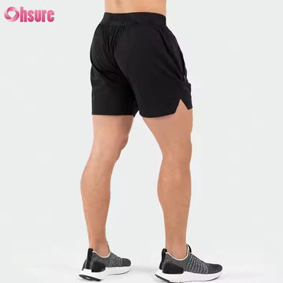 허리띠에 맞춤 로고 폴리에스터 주머니 분할 햄 투어 남성 스포츠 액티브 남성 운동 체육관 남자 운동 쇼트