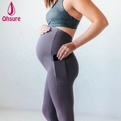 높은 허리 출산 팬티 4가지 방법 스트레치 요가 레깅스 편안한 부드러운 출산 의류