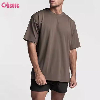 맞춤형 로고 새로운 디자인 운동 스포츠웨어 티셔츠 남성용 100% 면 헤비웨이트 박스핏 런닝 오버사이즈 피트니스 짐 셔츠