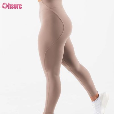 신디자인 하이 탄력 스포츠 레깅스 하이 허리 체육관 여성용 웨어 웨어 220g