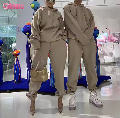 고품질 패션 스웨트슈트 캐주얼 후디 조깅 세트 커스텀 트레이크슈트 펄스 여성 남성 유니섹스 후디 2 조각 세트