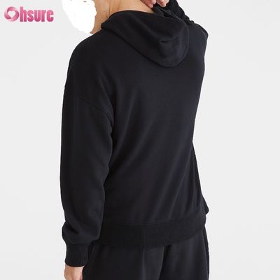 남성용 봄 가을 면 프렌치 테리 포켓 캐주얼 후디