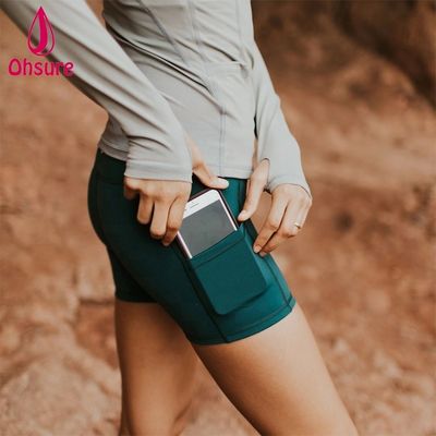헬스 반바지 맞춤형 운동 바이커 쇼츠 여성 피트니스 쇼츠 사이드 포켓 포함 운동 하이 웨이스트 바이커 쇼츠 10-12일