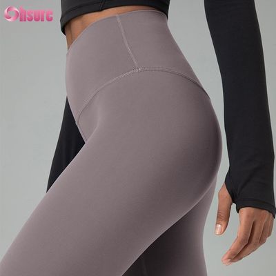 재활용 된 나일론 스판덱스 혼합 환경 친화적 인 직물 체육관 바지 운동 레깅스 여성용