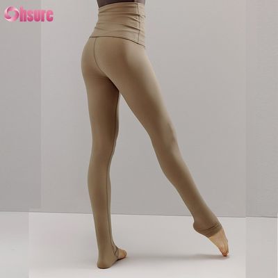 재활용 나일론 스판덱스 혼합 체육관 바지 조정 가능한 드래그 스트링 운동 레깅스 여성용 전체 1 조각 높은 요가 착용 전체 길이