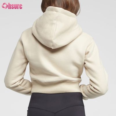맞춤형 평면 스웨이트 여성 후디 인쇄 중량 절단 톱 면도 캐주얼 짧은 겨울 인쇄 패턴 짜고 후디