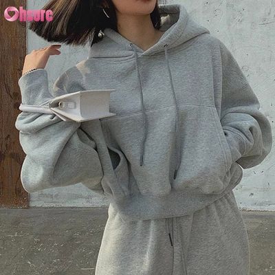 인쇄 중량 면화 여성 후디 사용자 지정 로고 사용자 지정 평면 스웨이트 스탠드 칼라 지프 업 절단 톱