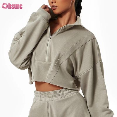 맞춤형 로고 맞춤형 플레인 스웨트셔츠 여성 후디 프린트 헤비 웨이트 코튼 캐주얼 쇼트 세트 여성 투피스 겨울 니트